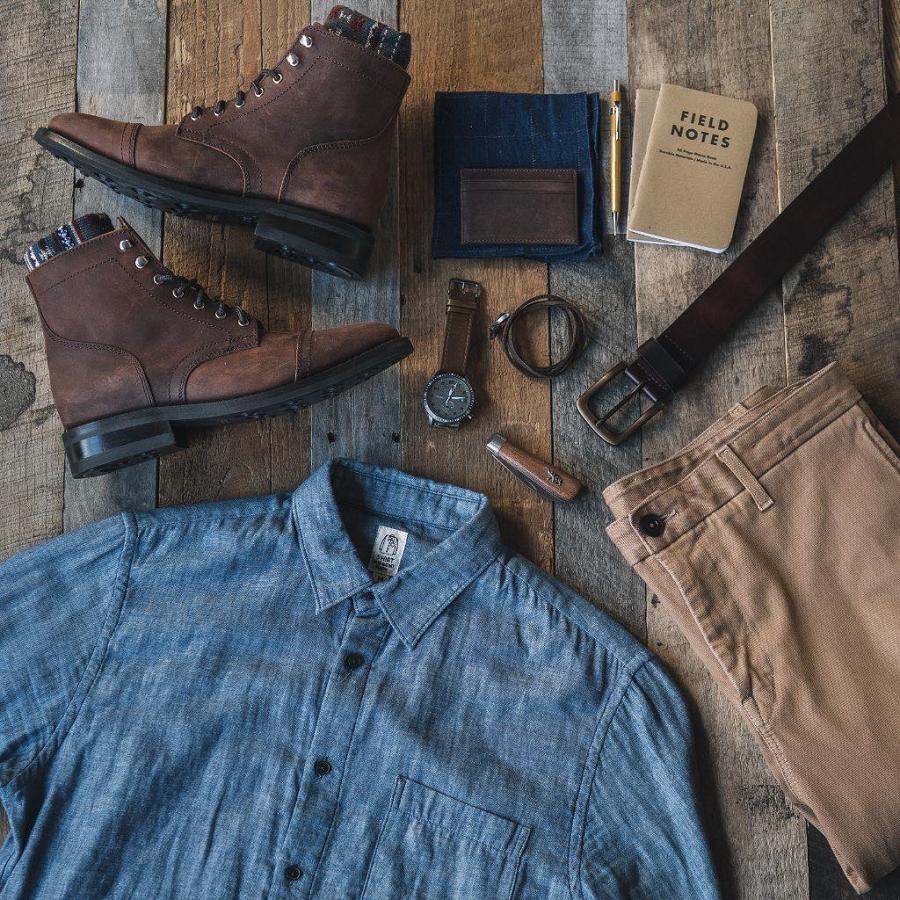 Thursday Boots Axe Slim Fit Chinos Katoenen Broek Heren Bruin | BE279ZUT