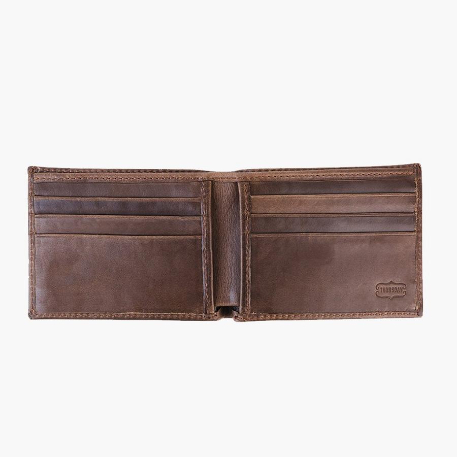 Thursday Boots Bifold Leren Klassieke Portefeuille Heren Bruin | BE181FDN