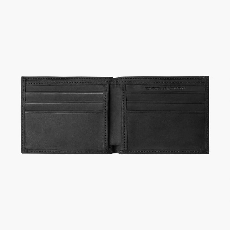 Thursday Boots Bifold Leren Portefeuille Heren Zwart | BE179HAP