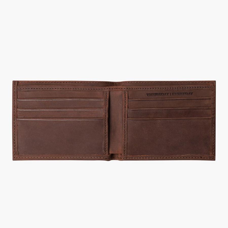 Thursday Boots Bifold Leren Portefeuille Heren Koffie | BE180GSO