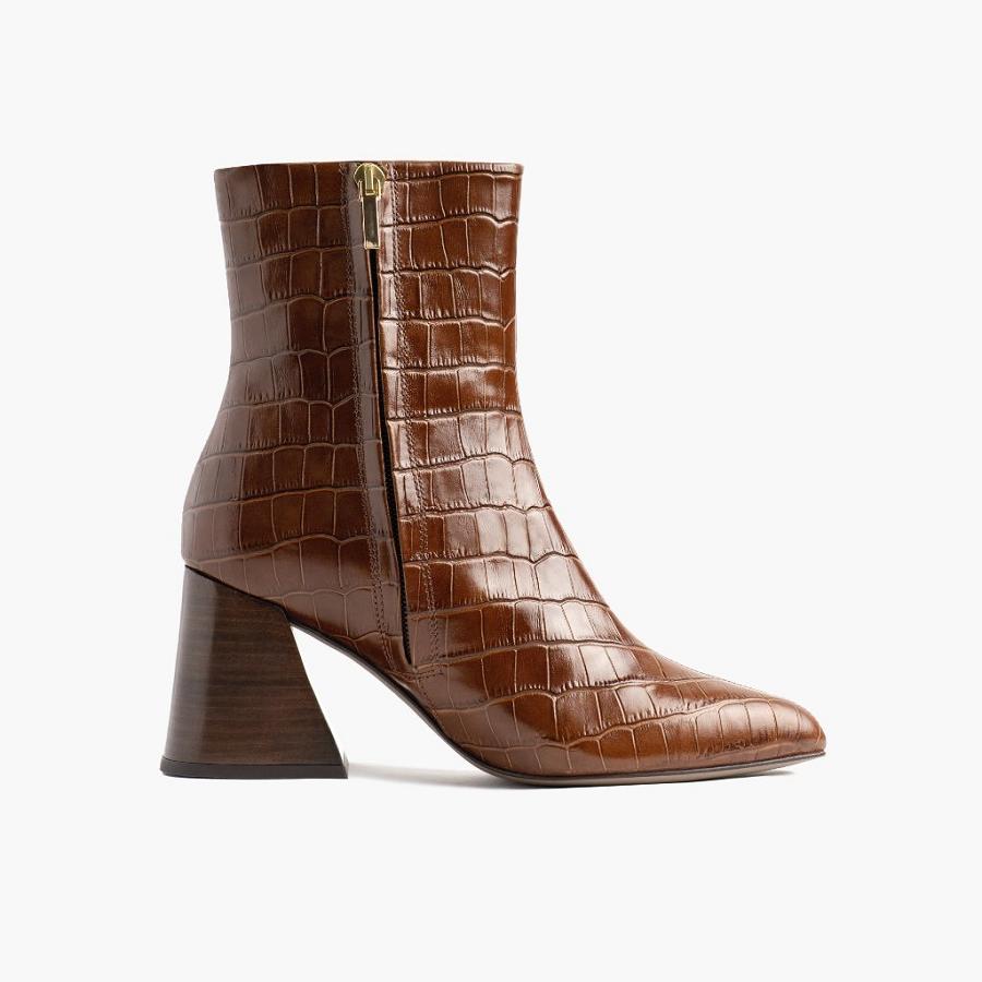 Thursday Boots Boots Heartbreaker Leren Hoge Hakken Dames Bruin | BE397YXF