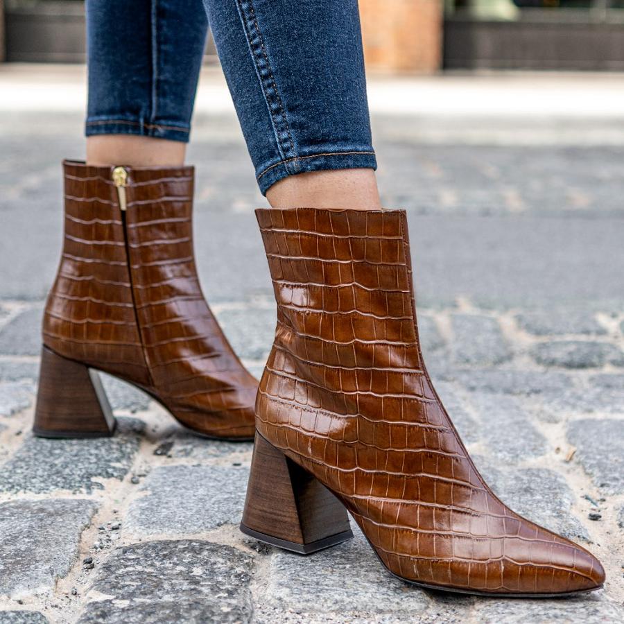 Thursday Boots Boots Heartbreaker Leren Hoge Hakken Dames Bruin | BE397YXF