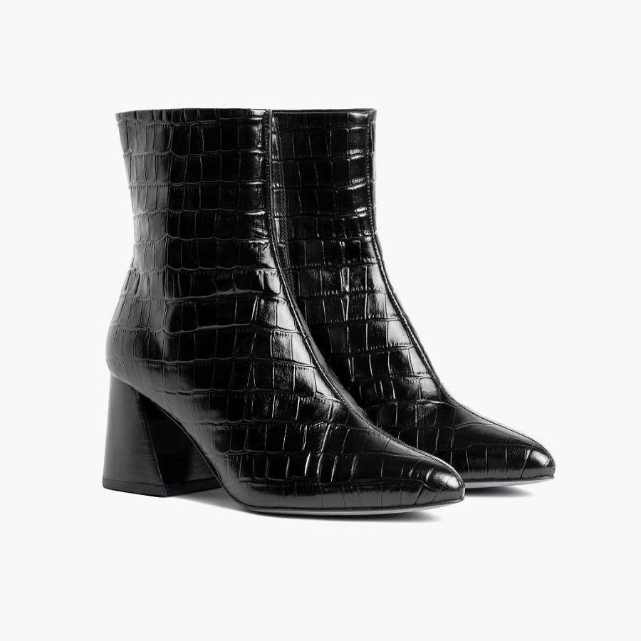 Thursday Boots Boots Heartbreaker Leren Hoge Hakken Dames Zwart | BE399RVD