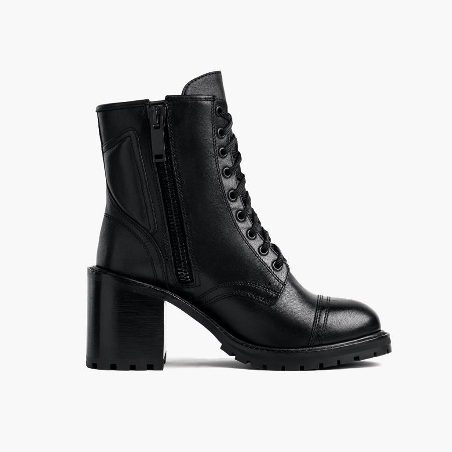 Thursday Boots Boots Rebel Leren Hoge Hakken Dames Zwart | BE415FDN