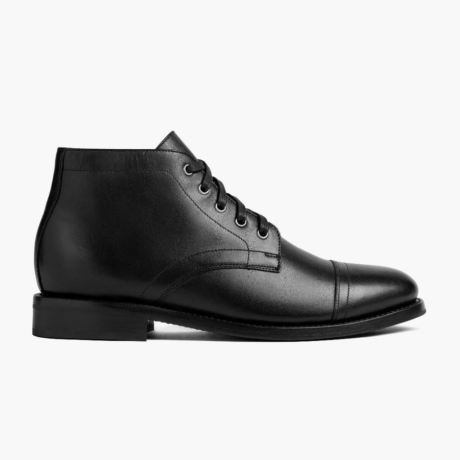 Thursday Boots Cadet Leren Chukka Laarzen Heren Zwart | BE44XYU