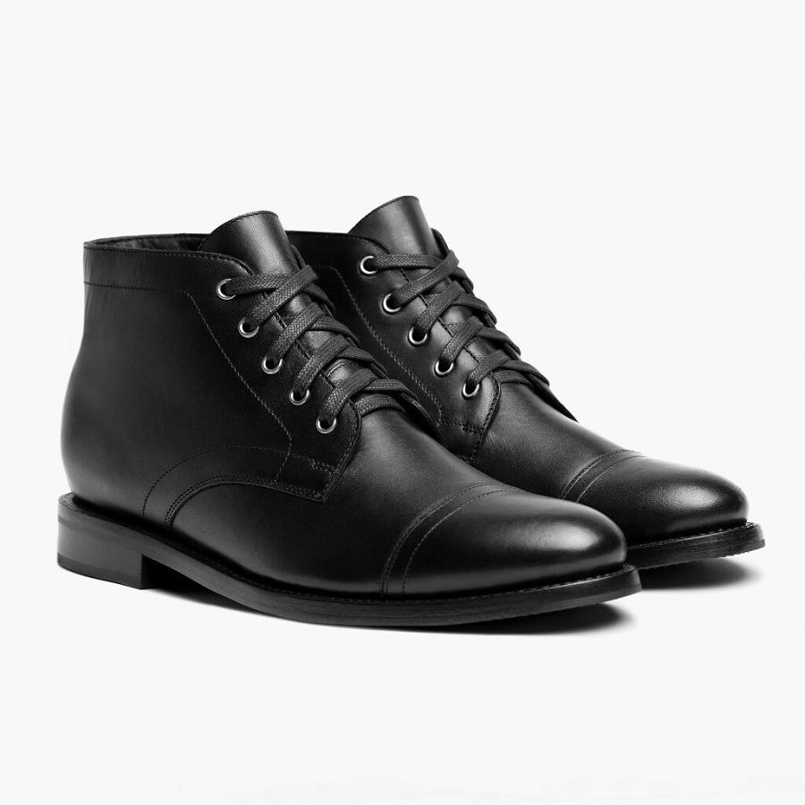 Thursday Boots Cadet Leren Chukka Laarzen Heren Zwart | BE44XYU