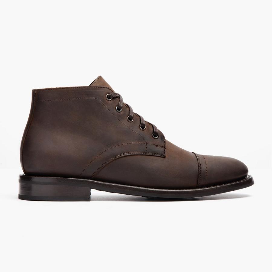 Thursday Boots Cadet Leren Chukka Laarzen Heren Koffie | BE46LIS