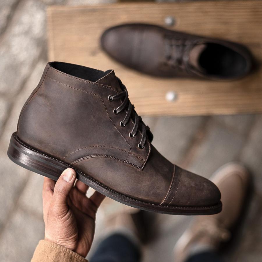 Thursday Boots Cadet Leren Chukka Laarzen Heren Koffie | BE46LIS