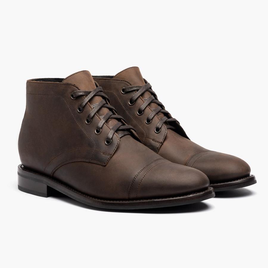 Thursday Boots Cadet Leren Chukka Laarzen Heren Koffie | BE46LIS