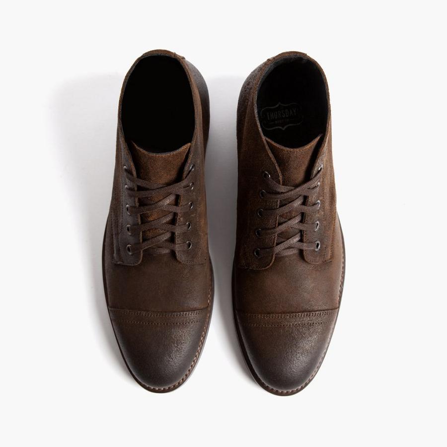 Thursday Boots Cadet Suede Chukka Laarzen Heren Koffie | BE47KOR