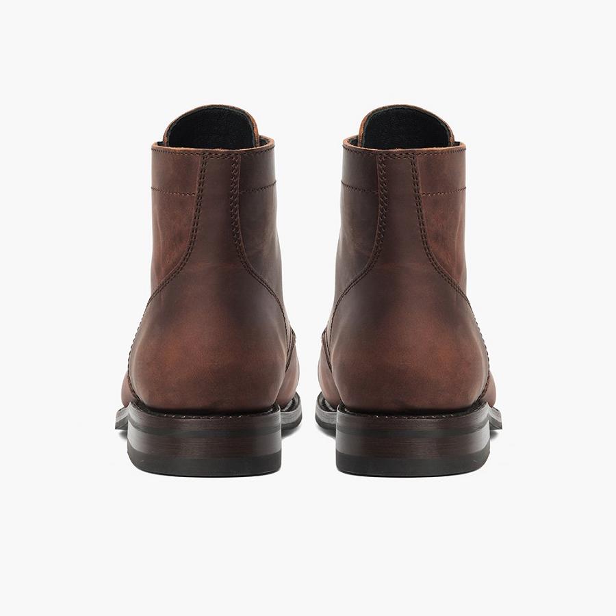 Thursday Boots Captain Leren Arizona Suede Veterlaarzen Heren Bruin | BE76GSO