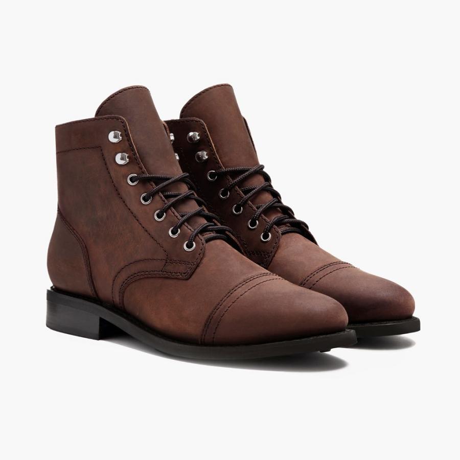 Thursday Boots Captain Leren Arizona Veterlaarzen Dames Bruin | BE425RVD