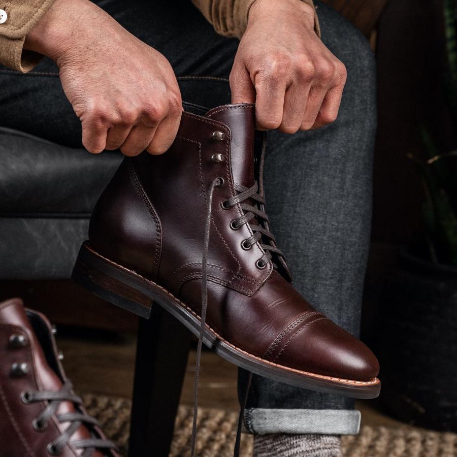 Thursday Boots Captain Leren Chukka Laarzen Heren Koffie | BE48JPQ