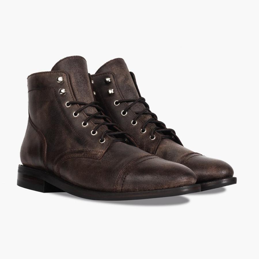 Thursday Boots Captain Leren Klassieke Rugged & Resilient Laarzen Heren Bordeaux | BE140EBC