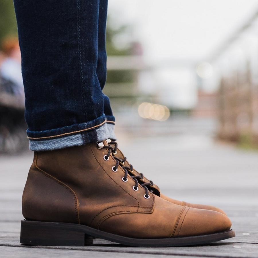 Thursday Boots Captain Leren Klassieke Rugged & Resilient Laarzen Heren Bruin | BE141WNB