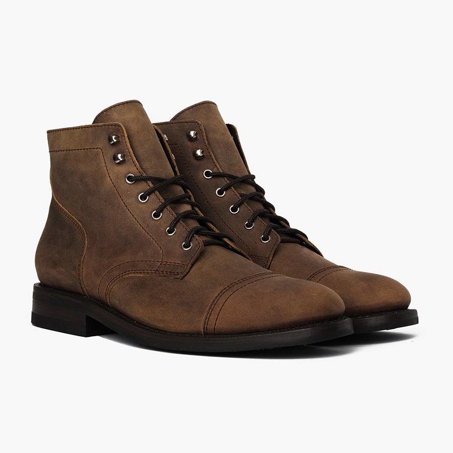 Thursday Boots Captain Leren Klassieke Rugged & Resilient Laarzen Heren Bruin | BE141WNB