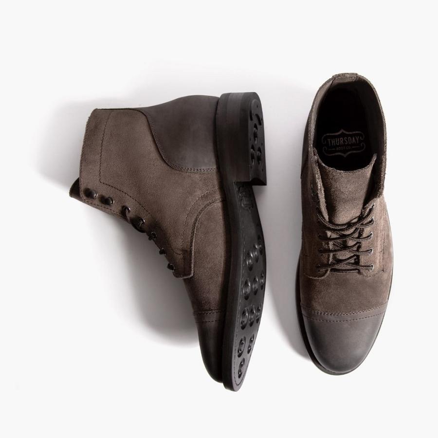 Thursday Boots Captain Leren Klassieke Rugged & Resilient Laarzen Heren Olijfgroen | BE142QMA