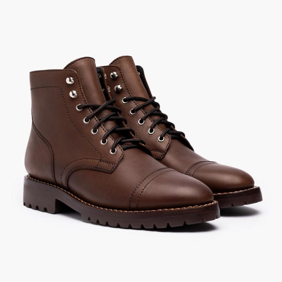 Thursday Boots Captain Leren Laarzen Heren Whiskey | BE138TCE