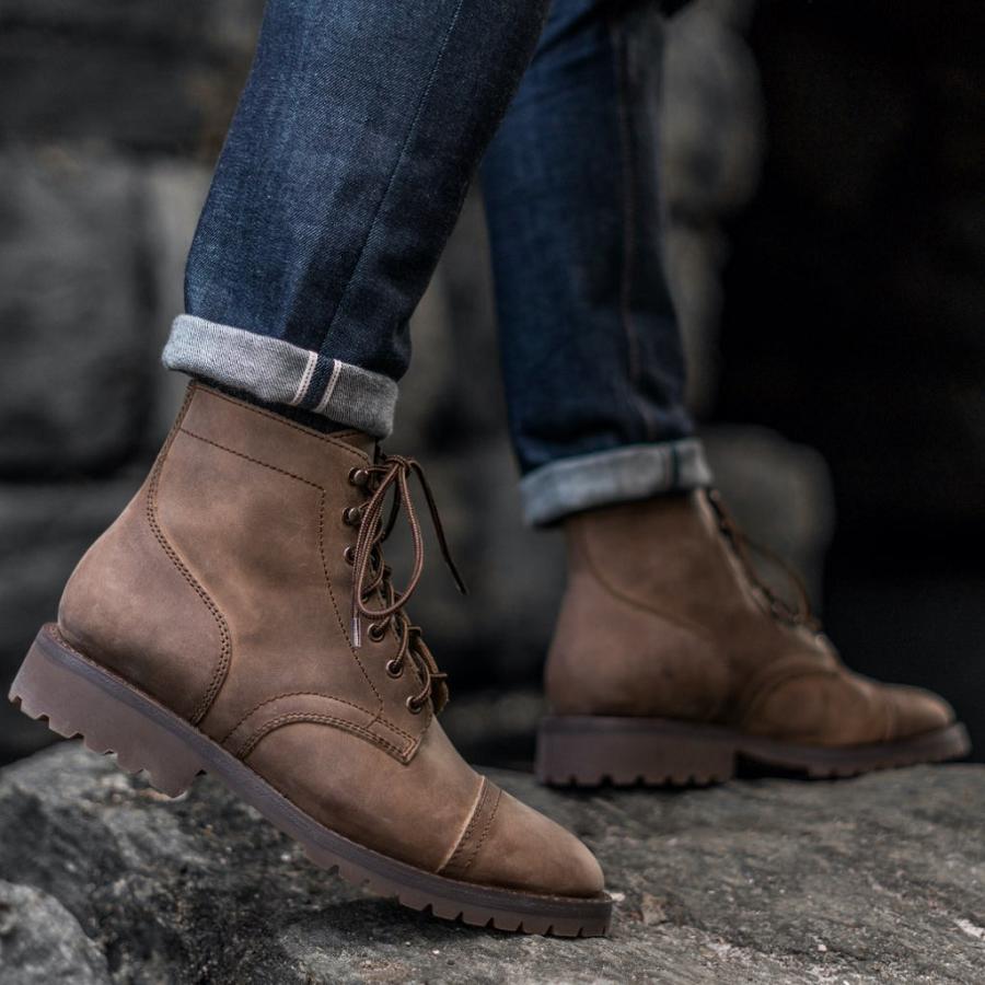 Thursday Boots Captain Leren Rugged & Resilient Laarzen Heren Bruin | BE144NWY