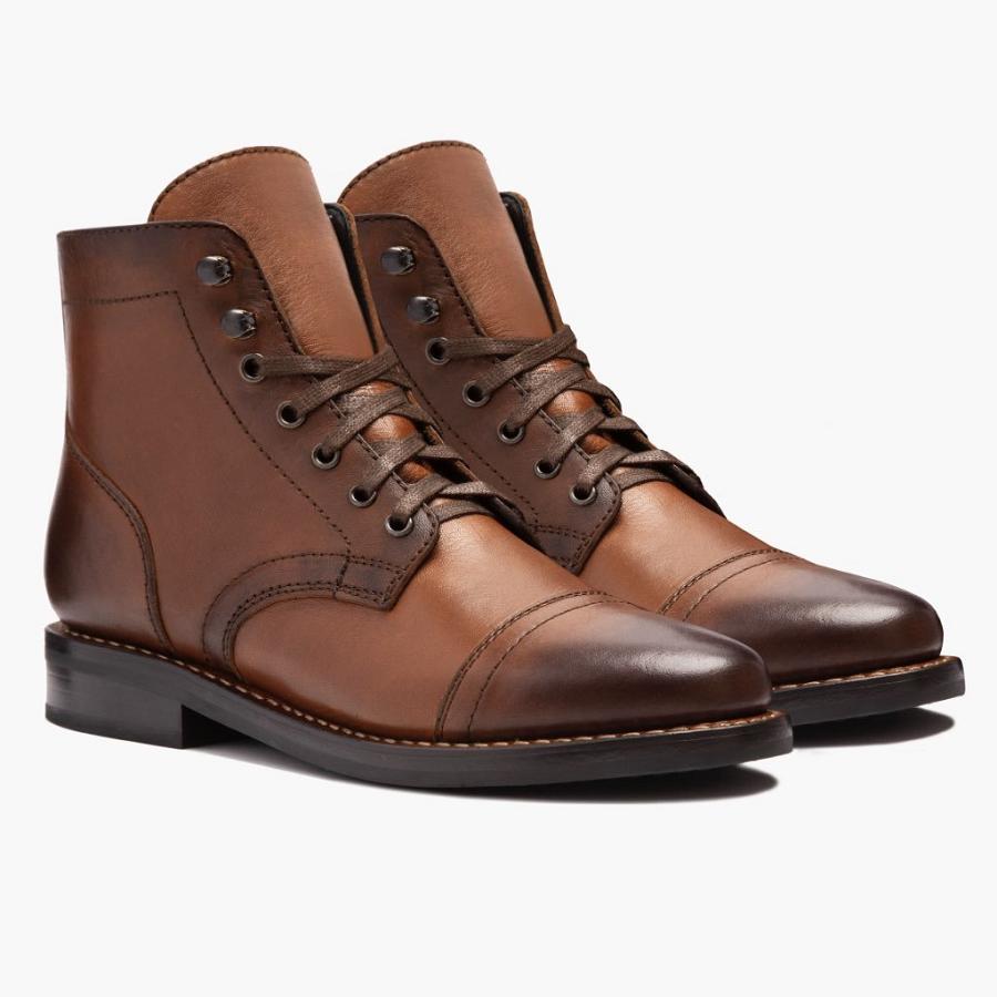 Thursday Boots Captain Leren Rugged & Resilient Veterlaarzen Dames Bruin | BE408XYU