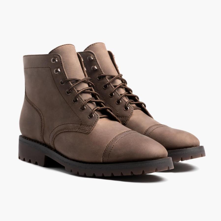 Thursday Boots Captain Leren Rugged & Resilient Veterlaarzen Heren Bruin | BE80AHK