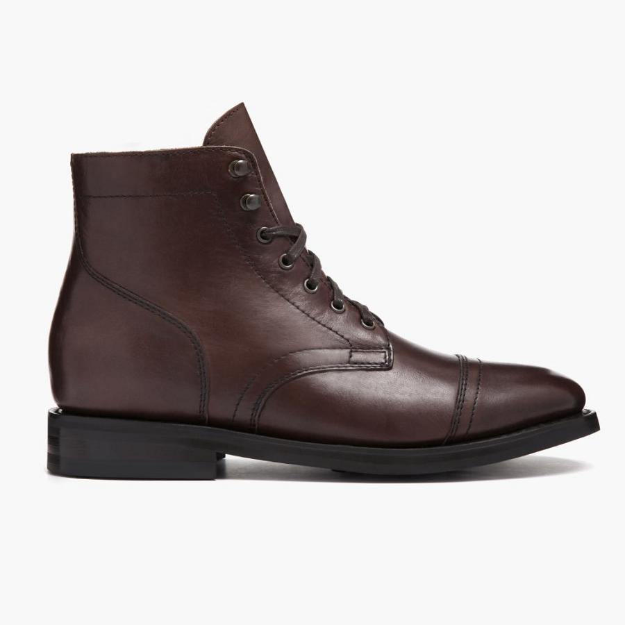 Thursday Boots Captain Leren Suede Veterlaarzen Heren Koffie | BE84UZG