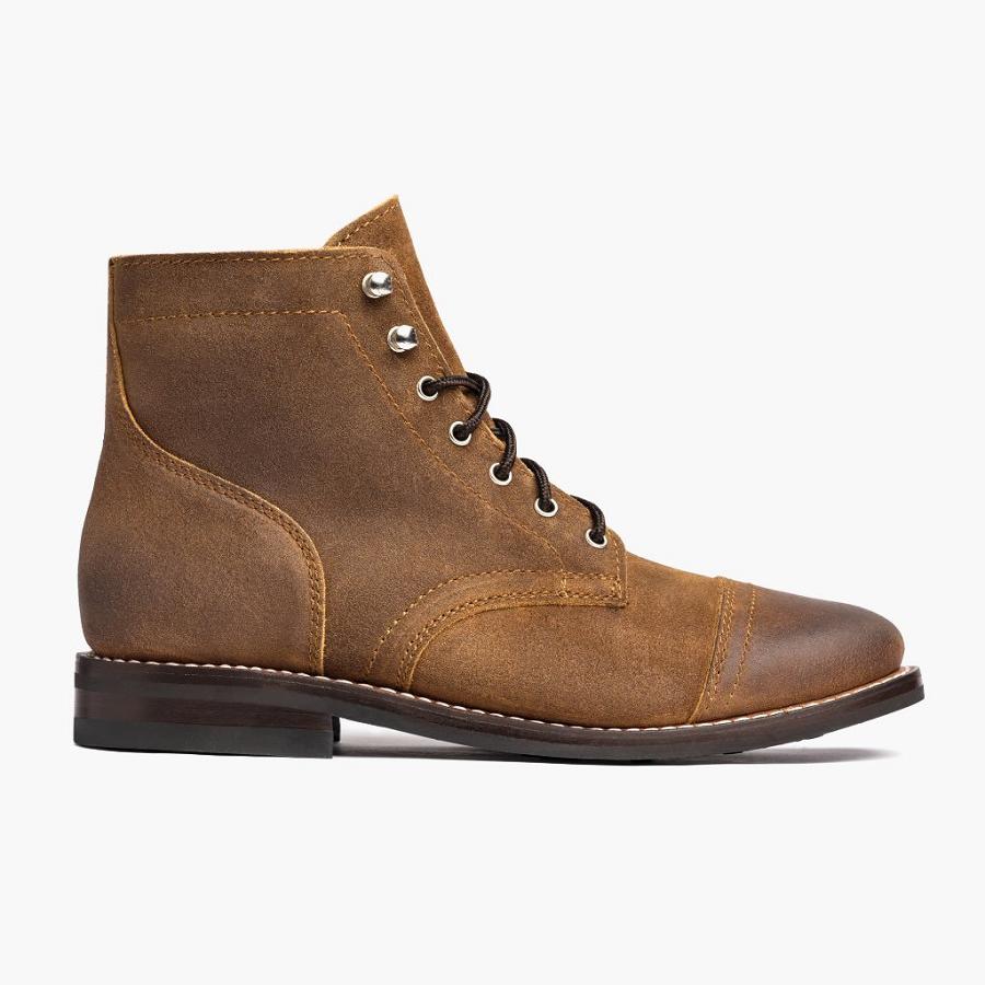 Thursday Boots Captain Suede Veterlaarzen Heren Bruin | BE86TCE