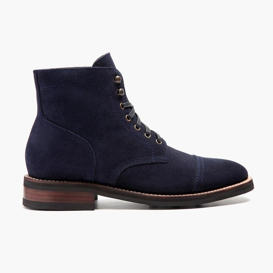 Thursday Boots Captain Suede Veterlaarzen Heren Blauw | BE87RVD