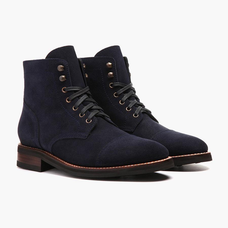 Thursday Boots Captain Suede Veterlaarzen Heren Blauw | BE87RVD