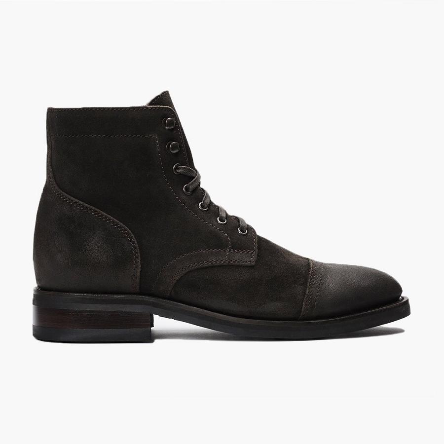 Thursday Boots Captain Suede Veterlaarzen Heren Olijfgroen | BE88EBC