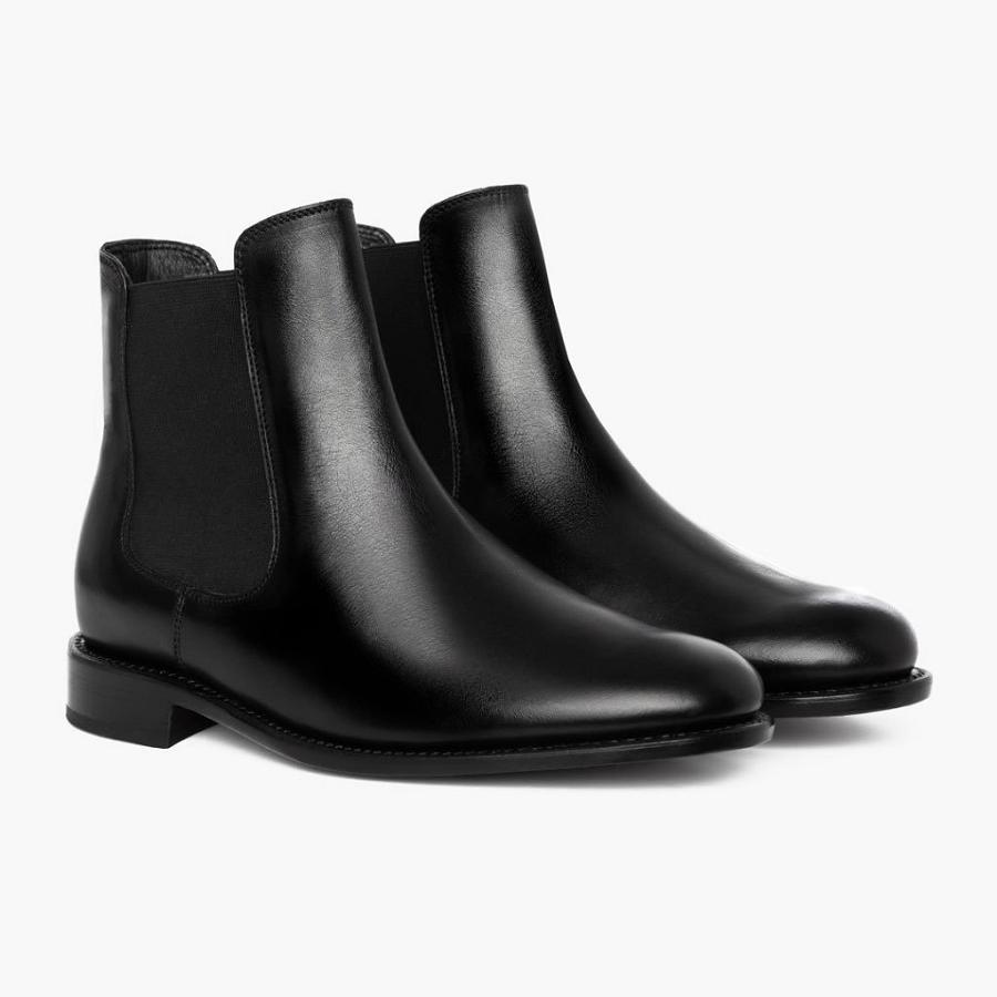 Thursday Boots Cavalier Leren Laarsjes Heren Zwart | BE17CTV