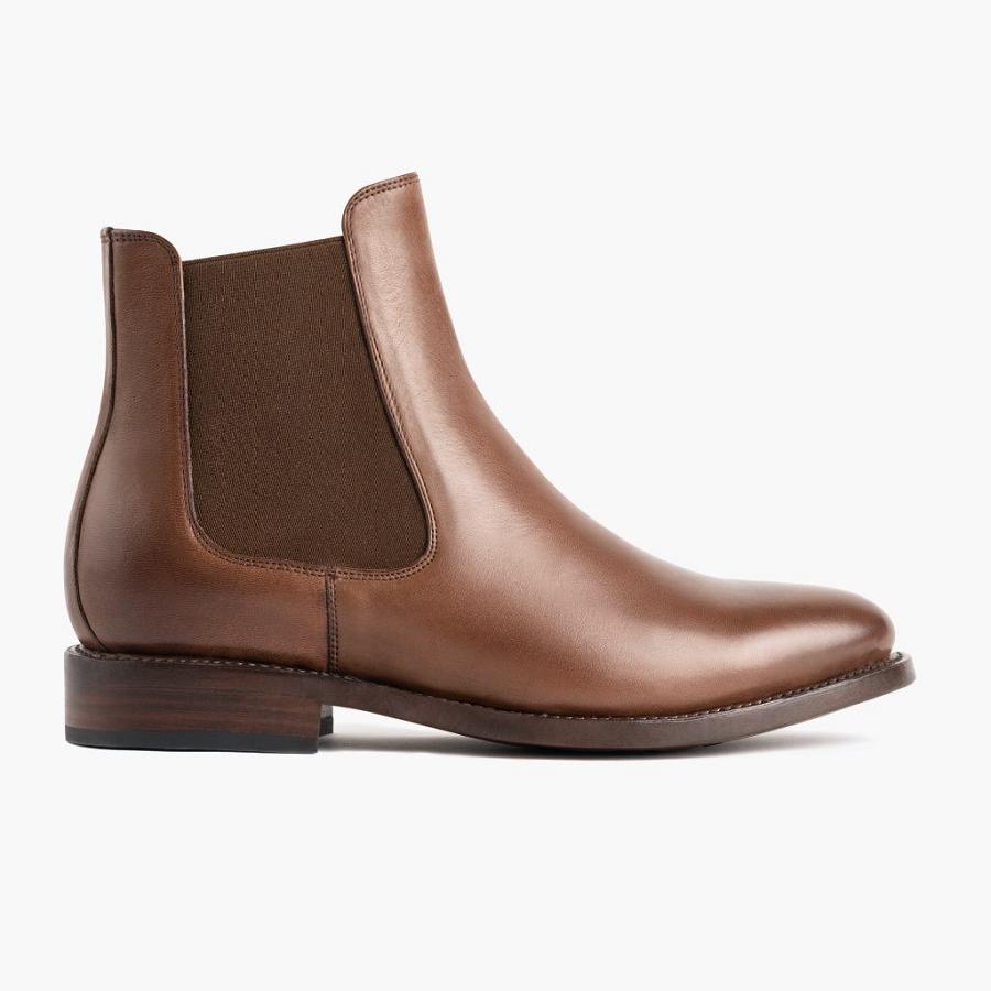 Thursday Boots Cavalier Leren Laarsjes Heren Bruin | BE19ZUT