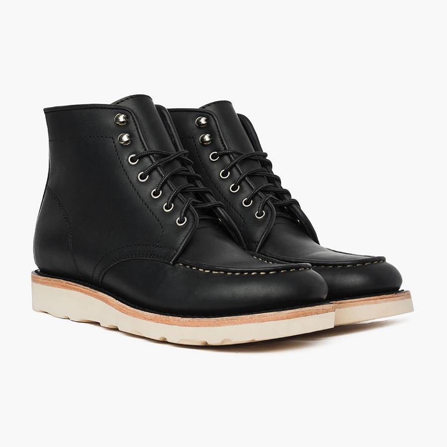 Thursday Boots Diplomat Leren Rugged & Resilient Laarzen Heren Zwart | BE157BEL