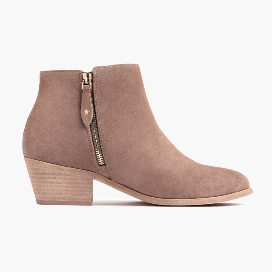 Thursday Boots Downtown Suede Laarzen Dames Roze Bruin | BE356XYU