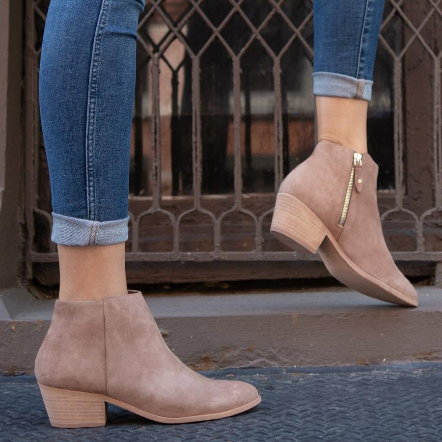 Thursday Boots Downtown Suede Laarzen Dames Roze Bruin | BE356XYU