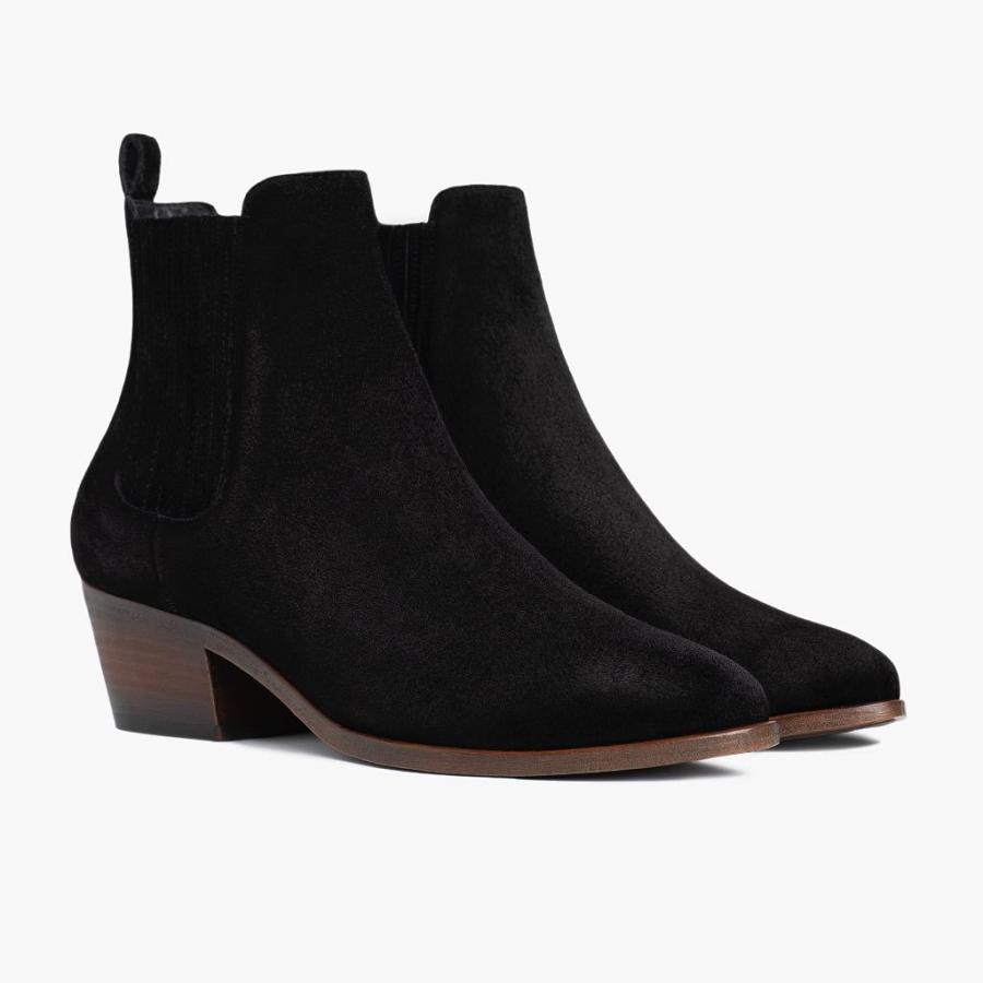 Thursday Boots Dreamer Suede Laarzen Dames Zwart | BE382XYU