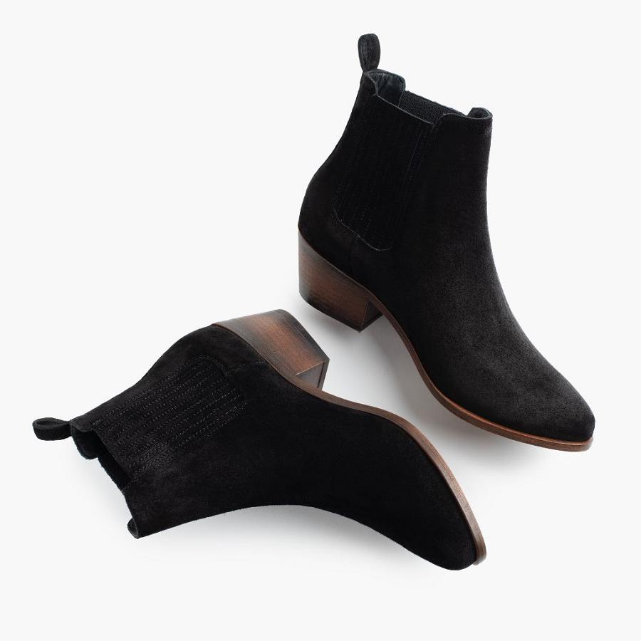 Thursday Boots Dreamer Suede Laarzen Dames Zwart | BE382XYU