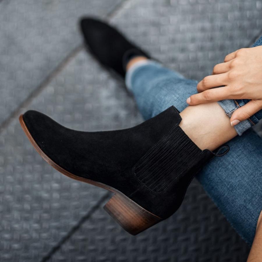 Thursday Boots Dreamer Suede Laarzen Dames Zwart | BE382XYU