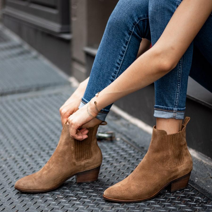 Thursday Boots Dreamer Suede Laarzen Dames Koffie | BE383ZUT