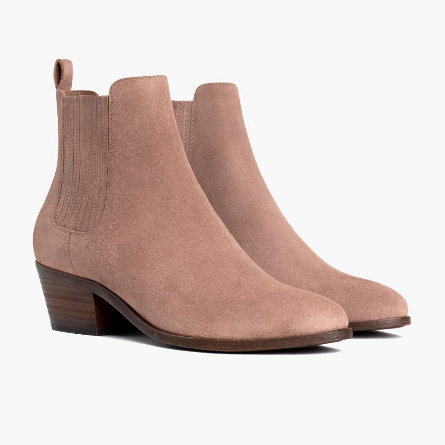 Thursday Boots Dreamer Suede Laarzen Dames Roze Bruin | BE392AHK