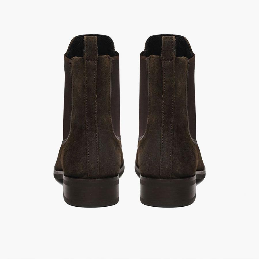 Thursday Boots Duchess Suede Laarsjes Dames Donkerolijfgroen | BE369ILH