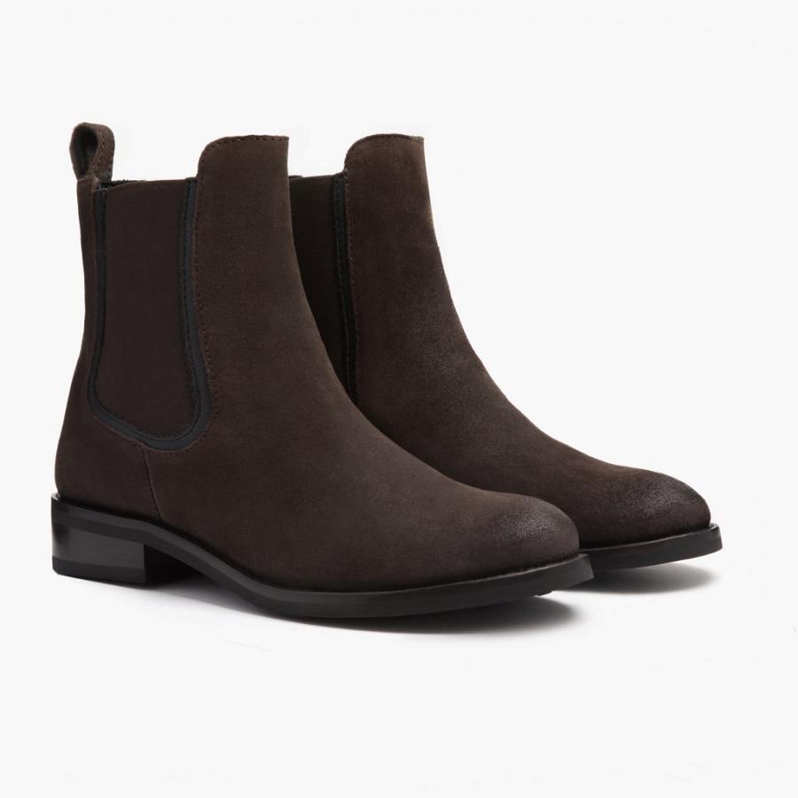 Thursday Boots Duchess Suede Laarsjes Dames Donkerbruin | BE370UZG