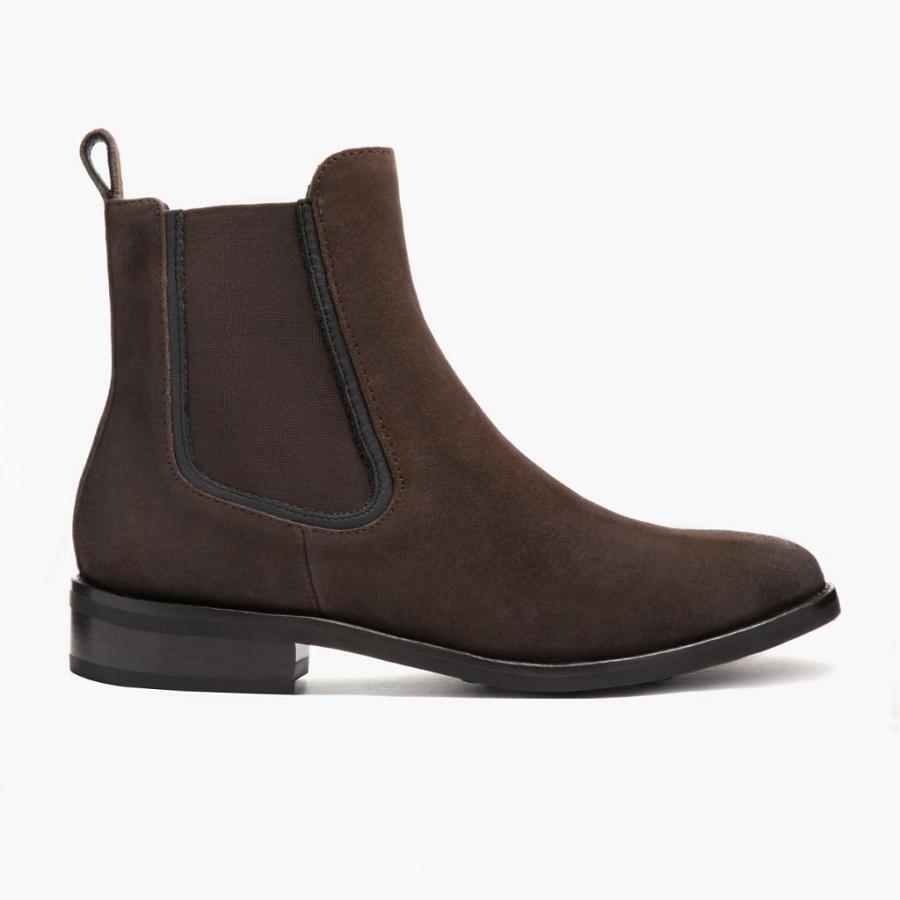 Thursday Boots Duchess Suede Laarsjes Dames Donkerbruin | BE370UZG