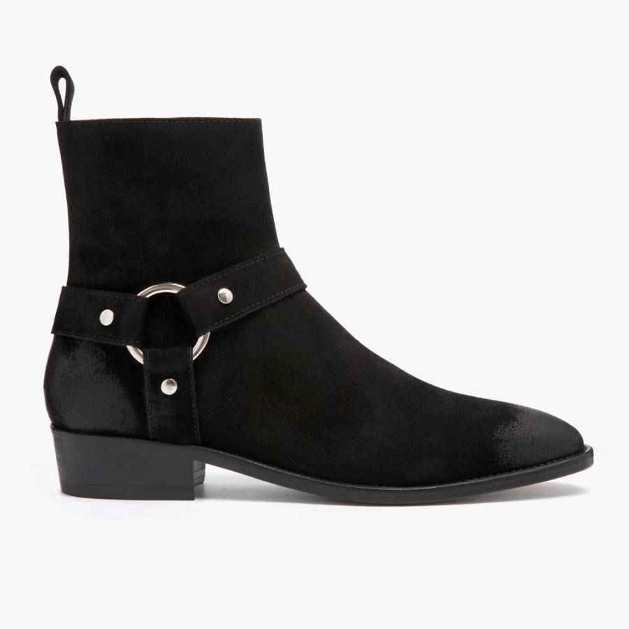 Thursday Boots Harness Suede Laarsjes Heren Zwart | BE31ILH