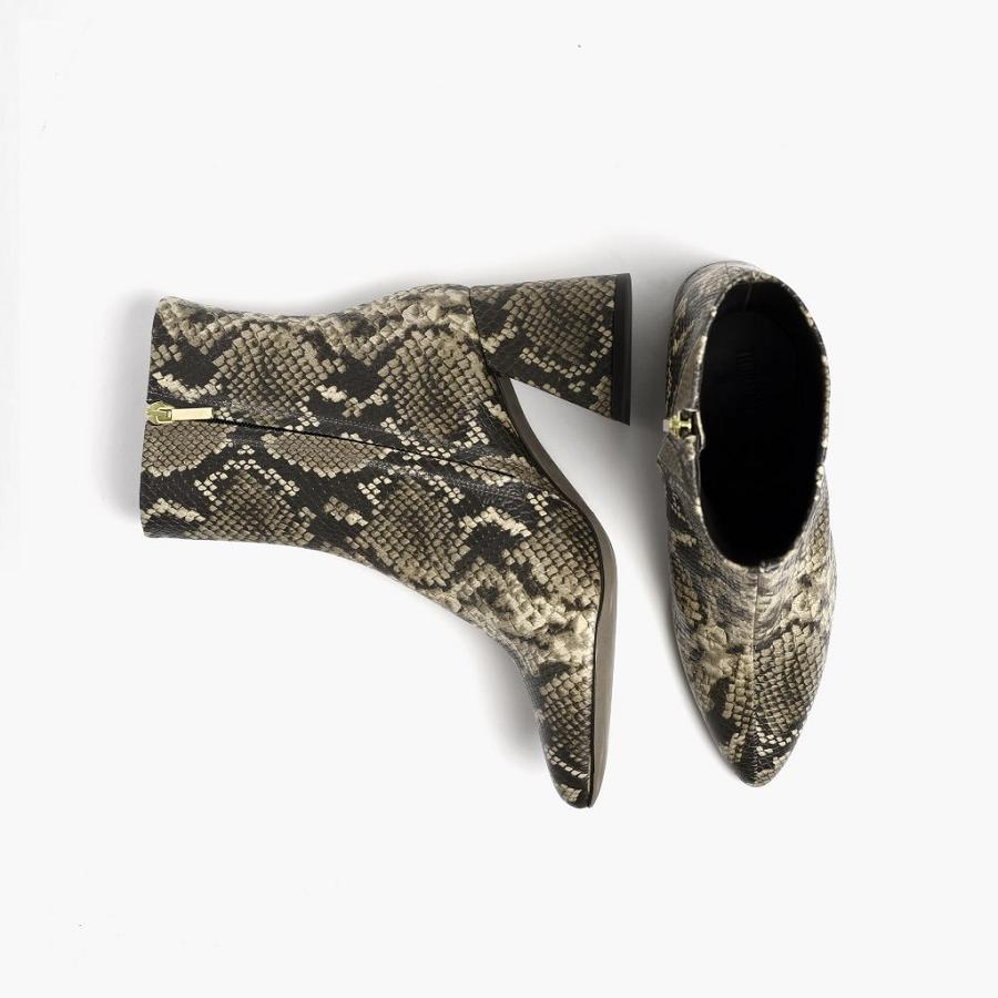 Thursday Boots Heartbreaker Leren Laarzen Dames Slangenprint | BE385KOR