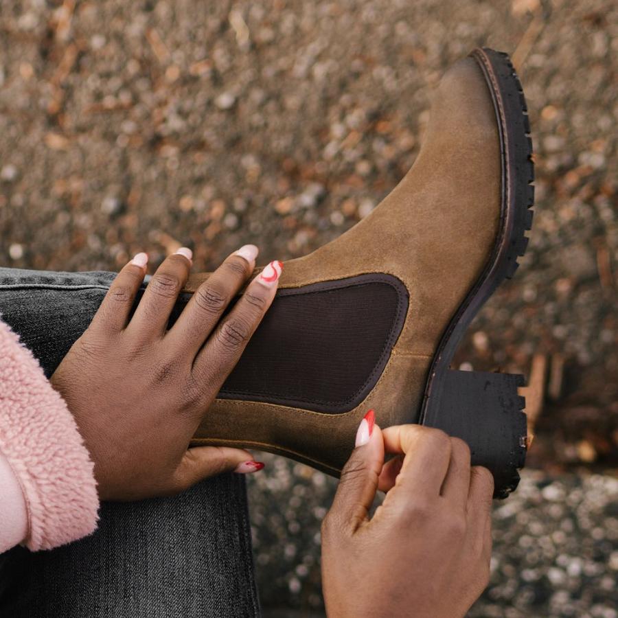 Thursday Boots Knockout Suede Laarsjes Dames Bruin | BE379BEX