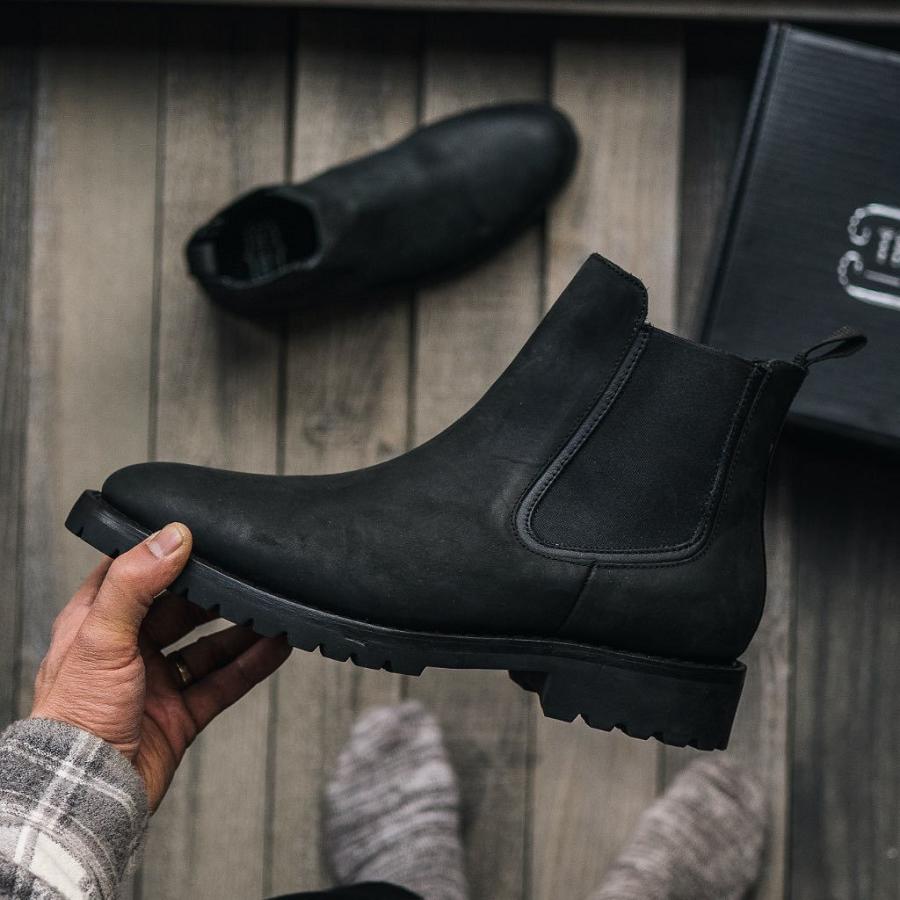 Thursday Boots Legend Leren Laarsjes Heren Zwart | BE35RVD