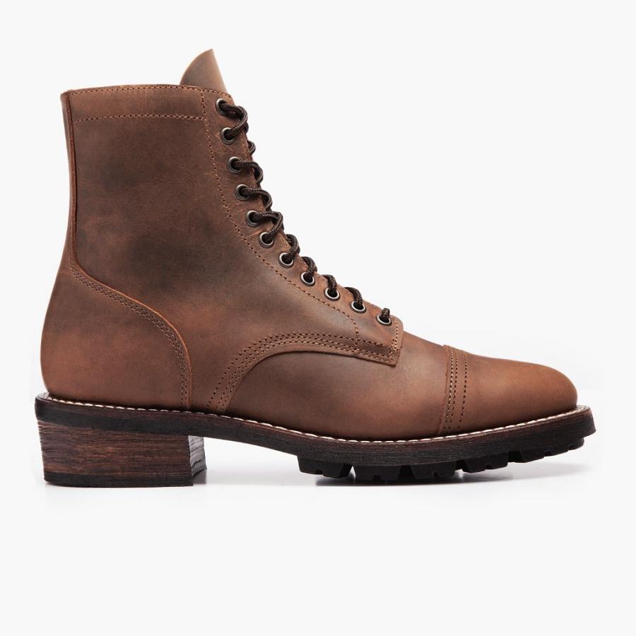 Thursday Boots Logger Leren Laarzen Heren Bruin | BE199CTV