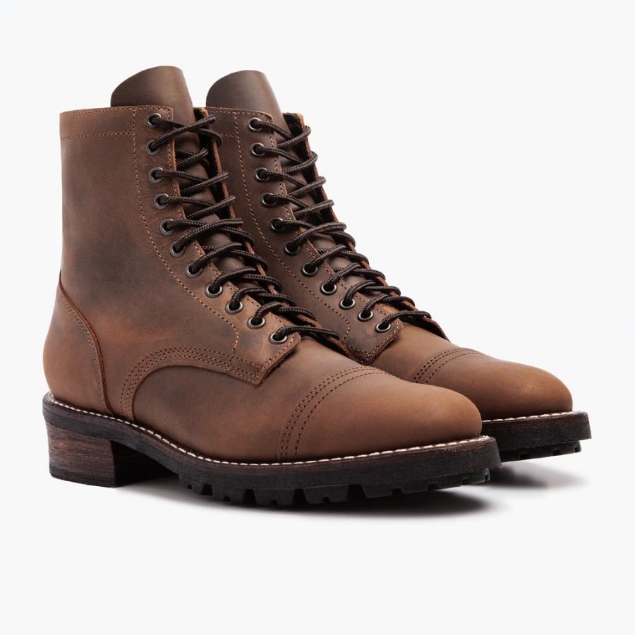 Thursday Boots Logger Leren Laarzen Heren Bruin | BE199CTV