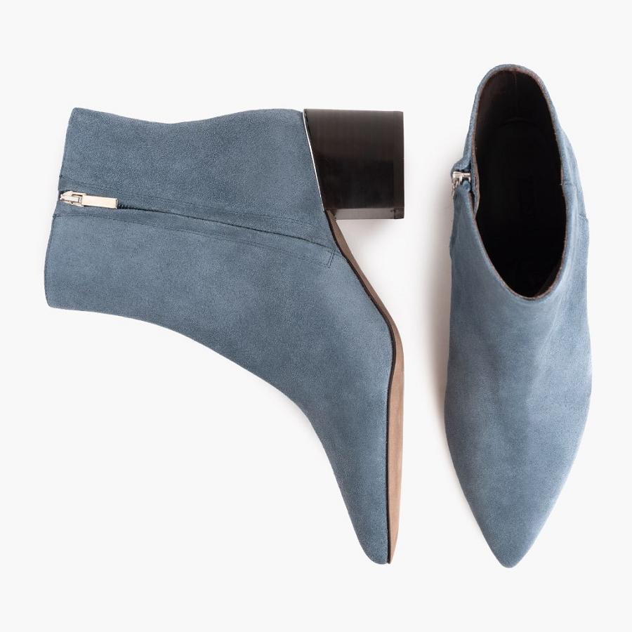 Thursday Boots Luna Suede Laarzen Dames Blauw | BE389FDN